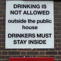 Drinkers must stay inside
